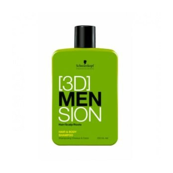Wyprz Schwarzkopf 3D MENSION Szampon do włosów i ciała 250ml Wyprz